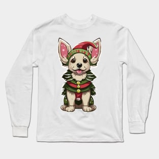 Christmas Dog - Big Ears Long Sleeve T-Shirt